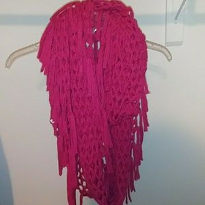 Pink infinity scarf